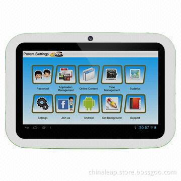 7-inch Google's Android 4.1 Kids' Tablet PC with Educational Software, RK2928, Built-in Bluetooth